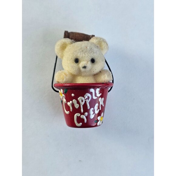 Cripple‎ Creek Bear In A Bucket Refrigerator Magnet - Picture 1 of 8